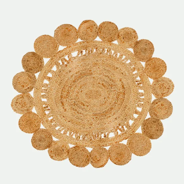 Alfombra yute calada redonda*Muy Mucho Hot