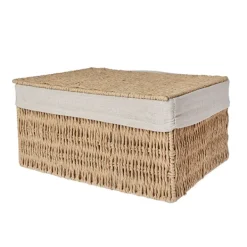 Cesta con tapa y tejido interior*Muy Mucho Clearance