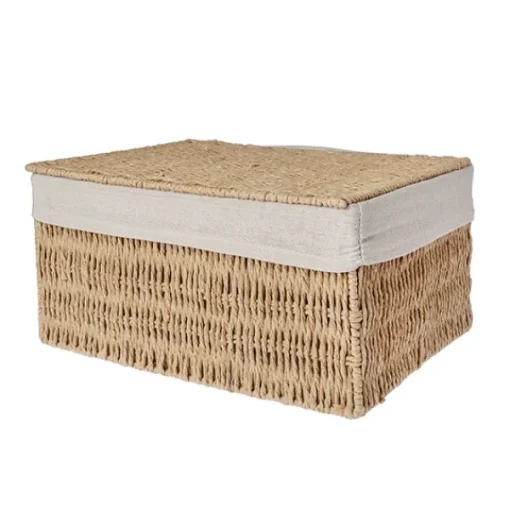 Cesta con tapa y tejido interior*Muy Mucho Clearance