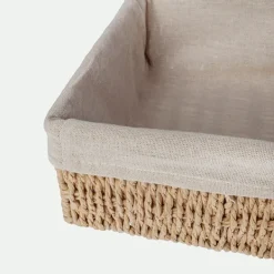 Cesta rectangular con tejido interior*Muy Mucho Clearance