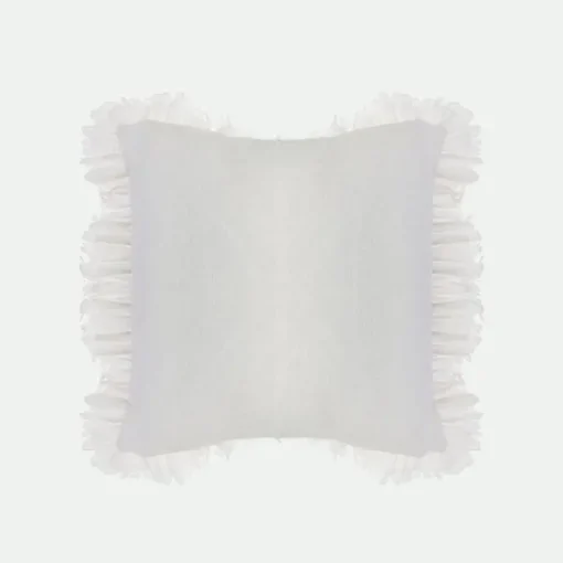 Funda cojín volantes 60x60 cm BL.*Muy Mucho Outlet