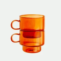 Pack 2 Tazas Apilables 8,6Xx4X8Cm 300Ml Áb.*Muy Mucho Clearance