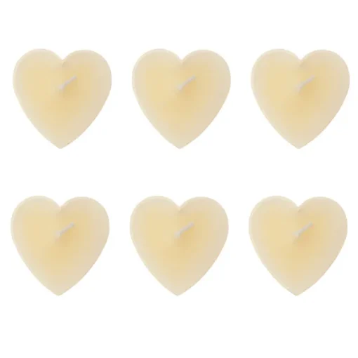 Pack 6 velas té corazón*Muy Mucho Hot