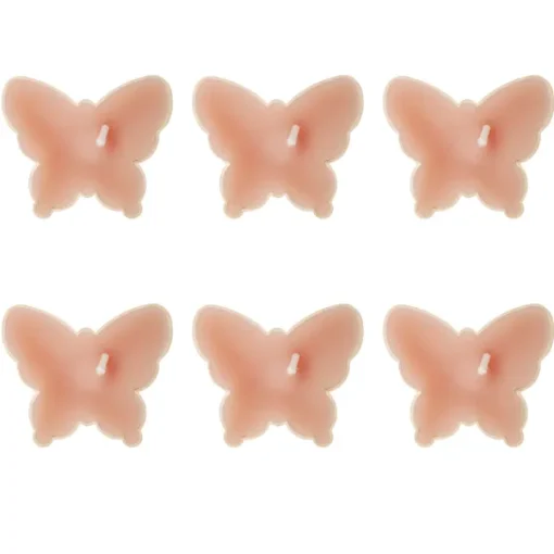 Pack 6 velas té mariposas*Muy Mucho New