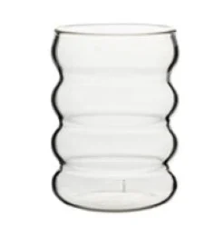 Vaso Ondas 7X7,4X10Cm 300Ml Tr.*Muy Mucho