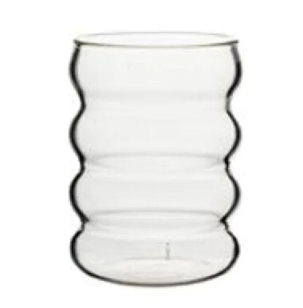 Vaso Ondas 7X7,4X10Cm 300Ml Tr.*Muy Mucho